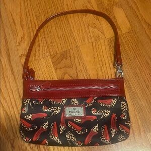 Nicole Miller Red and Black Shoulder Bag